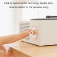 thumbnail image 5 of Top-Tech Turntable Speaker USB V5.0 Record Player Stereo Vintage Portable Speaker, White, 5 of 9