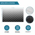 thumbnail image 6 of Morocco Black Placemats Set of 8, Classic Geometric Abstract Gradient Placemats for Dining Table, Place Mats for Kitchen Tabletop, Waterproof Wipeable Dining Table Mats Set, 6 of 9