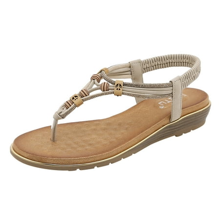 

Youmylove Women Sandals Fashion Elegant Fashion Comfortable Flip Flop Elastic Band Slip On Shoes Lightweight Shoes Summer Comfy Daily Simple Walking Footwears