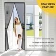 thumbnail image 3 of Magnetic Screen Door - Fit for Door Size:36 x 82 Inch, Screen Itself Size:38"x83", Hands Free Mesh Partition,Heavy Duty Curtain Keeps Bugs Out, Frame Hook & Loop, Pet and Kid Friendly, 3 of 8