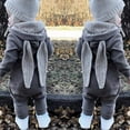 thumbnail image 4 of 0-18M Newborn Unisex Baby Boy Girl Rabbit Romper Cotton Cute Bunny Long Sleeves Zipper Hoodie Infant Bodysuits Jumpsuit Outfit, 4 of 10