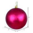 thumbnail image 2 of Vickerman 12" Berry Red Shiny Ball Ornament, 2 of 5