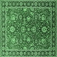 thumbnail image 1 of Ahgly Company Indoor Square Oriental Emerald Green Traditional Area Rugs, 8' Square, 1 of 4