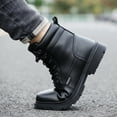 thumbnail image 6 of ywluxe Men's 10KV Insulated Work Boots - High Top Steel Toe Safety Shoes, Anti-Impact Anti-Puncture, Super Fiber Leather Electrician Boots, 6 of 10