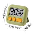 thumbnail image 3 of Iumwxz Timer Magnetic Alarm Clock Digital LCD Kitchen Dishwasher Safe Standup Countup Countdown Cooking Time Management Tool for Home Office Army Green, 3 of 6