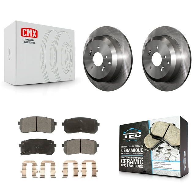 Transit Auto Rear Disc Brake Rotors and Ceramic Pads Kit for Car 2007-2012 Hyundai Veracruz K8T-101995