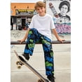 thumbnail image 2 of Aideaone 3-Pack Boys Pajama Pants Kids Soft Sleepwear Printed Plaid Pj Bottoms with Pockets for Boys (7-14), 2 of 6
