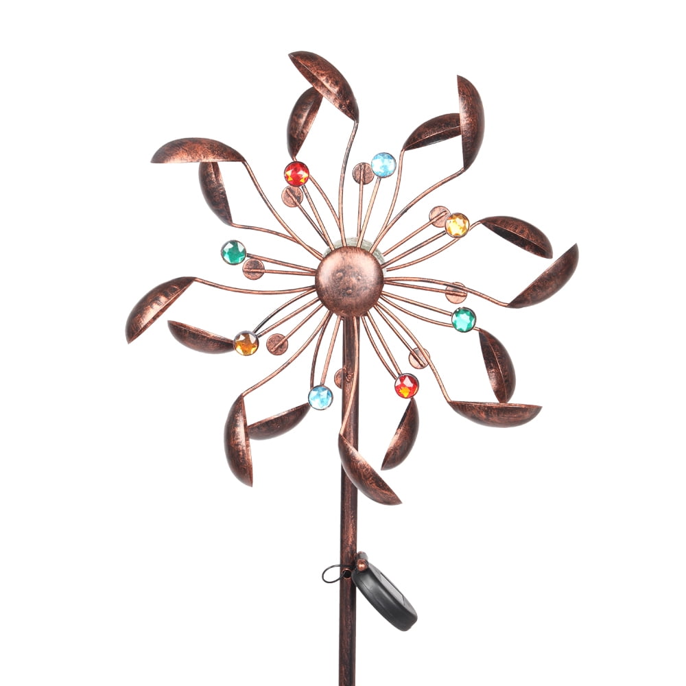 Details about   Multicolored Windmill LED Lights Petal Shaped Solar energy storage 
