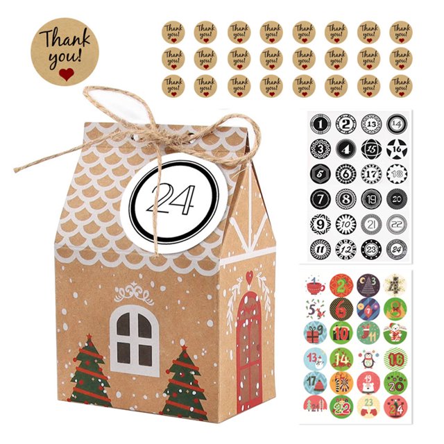 Caja de regalo de Navidad 24 piezas Diseño de cajas de embalaje de regalo de Navidad surtido