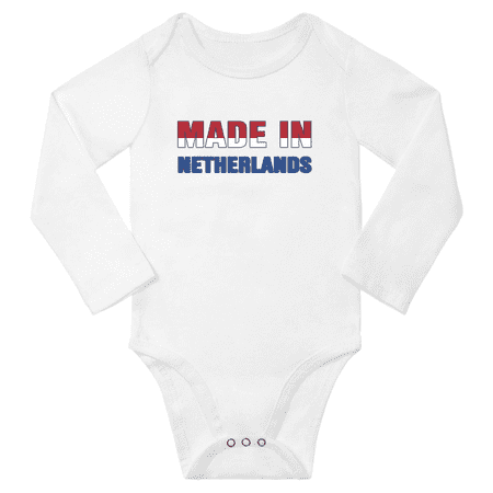 

Made In Netherlands Baby Long Sleeve Clothing Bodysuits (White 18 Months)