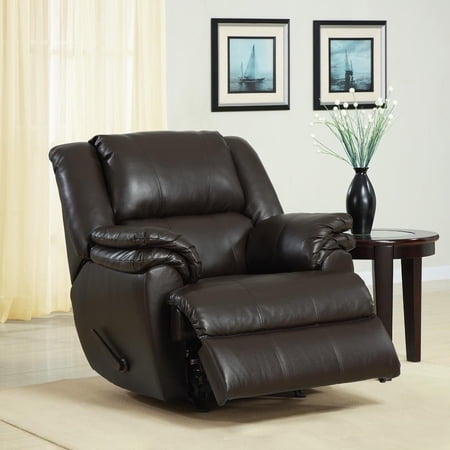 roundhill blended leather tufted accent chair with