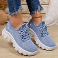 thumbnail image 3 of Women's Slip on Walking Shoes Wide Cushion Running Tennis Shoes with Arch Support Non Slip Sole Nursing Workout Gym Athletic Fashion Sneakers Blue Size 10.5, 3 of 5