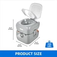 thumbnail image 3 of DEXTRUS Portable RV Toilet with Hand Sprayer ,5.8 Gallon Portable Toilet for Camping with Level Indicator, 3 of 9