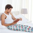 thumbnail image 4 of Uemuo Tulips Flowers Pattern Men's Wide Leg Palazzo Lounge Pants with Pockets Light Weight Loose Comfy Casual Pajama Pants-Small, 4 of 9