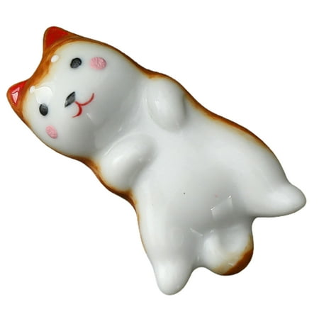 

Xssm Chopsticks Holder - Cute Pattern Ceramic Wide Application Animal Shape Spoon Fork Rest
