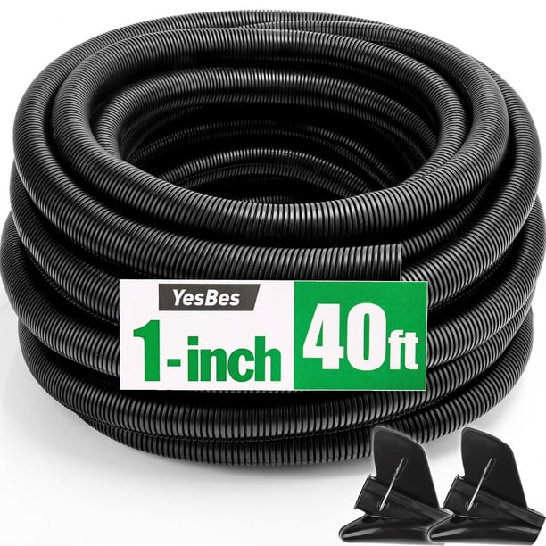 Tubo de telar de alambre YesBes de 1 pulgada y 12 m, negro