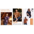thumbnail image 6 of OutfitShow Plus Size Womens Tops Crew Neck Casual Tunic Short Sleeve Shirts Floral Blouses Loose Summer Tops, 6 of 7