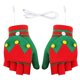 thumbnail image 1 of 6uds. Guantes cálidos de medio dedo para mujer, resistentes al viento, imprescindibles para el invierno navideño (estilo C), 1 of 3