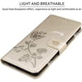 thumbnail image 2 of for Samsung Galaxy S22 Ultra (Not S22) Wallet Case for Women, Rose Flower Cover with Credit Card Holder Cash Pockets [Wrist Strap] Flip Phone Case for Samsung Galaxy S22 Ultra RS Golden, 2 of 14