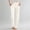 White women elastic waist pants with pockets a1, variant on Cagogo Women's Straight Leg Elastic Waist Pants with Pockets Solid Casual Lounge Long Pants Vacation Travel Trousers Summer Beach Work Office, White L