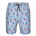 thumbnail image 3 of Balery Red Cherries Traje de Baño Estilo Hawaiano para Hombre, Shorts de Secado Rápido con Bolsillos-X-Large, 3 of 6