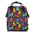 thumbnail image 1 of Easygdp Colorful Cats para Bolsa de Bebé de Gran Capacidad con Múltiples Bolsillos, Bolsa de Pañales para Padres, Bolsa de Viaje Organizada y Elegante, 1 of 6
