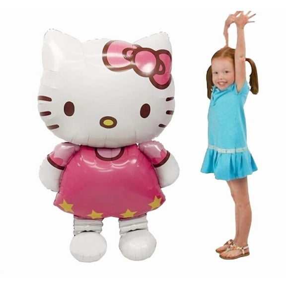 Large Birthday Party Balloons Kitty Cat Balloons Kitty Balloon Cat Balloon 45 INCH Cute Foil Balloon