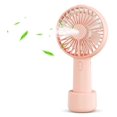 thumbnail image 1 of Ventilador de mano pequeño con tanque de agua de 20 ml, recargable por USB/batería, para camping, viajes, exteriores, rosa, 1 of 5