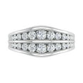 thumbnail image 3 of 1 Carat Channel Set Diamond Wedding Band Ring in 10K White Gold (Ring Size 10.5), 3 of 5