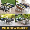 thumbnail image 5 of Navy Blue Christmas Tree Table Cloths for 3 Foot Rectangle Tables, Xmas Tree Winter Snowflake Patio Waterproof Elastic Fitted Tablecloths, Washable Rectangular Table Cover for Camping, 5 of 8