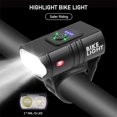 thumbnail image 4 of Faros delanteros para bicicleta con carga USB, 2 luces LED para conducción nocturna, luces de bicicleta ajustables de cerca y de lejos, 4 of 6