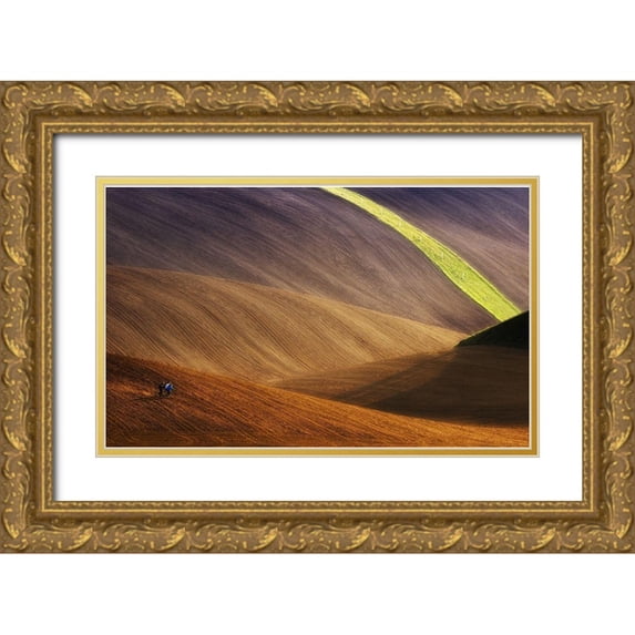Krol, Piotr 14x10 Gold Ornate Wood Framed with Double Matting Museum Art Print Titled - Running free