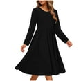 thumbnail image 2 of Roncen Long Sleeve Dresses for Women 2026 Spring Casual Flowy A-Line Boho Midi Party Long Dress, 2 of 5