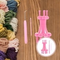 thumbnail image 1 of OULII 1 Set Knitter Spool Loom Knitting Tool for Crochet Hook Rosy Plastic Compact DIY Projects Home Decor, 1 of 8
