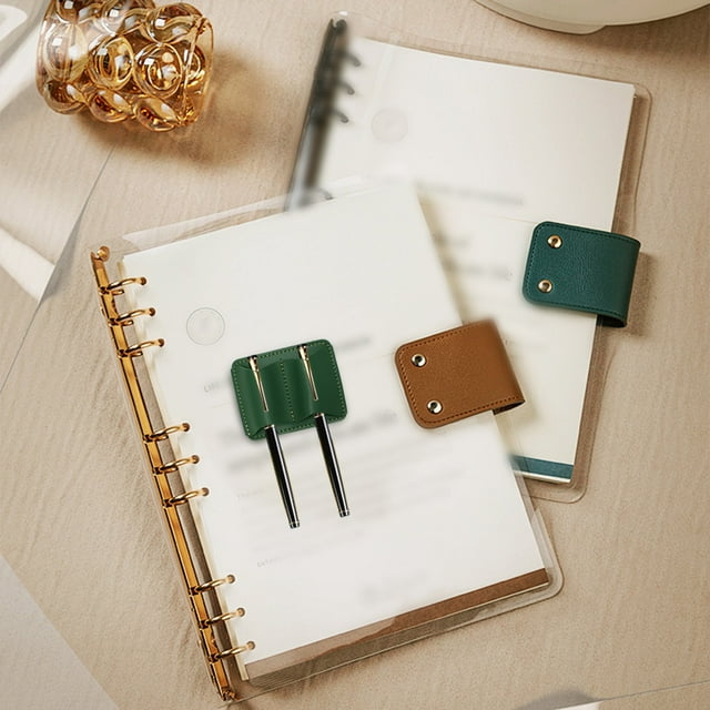 Porte-Stylo en Cuir pour Carnet – Boucle en Cuir Fait Main avec Clip en Acier Inoxydable Robuste