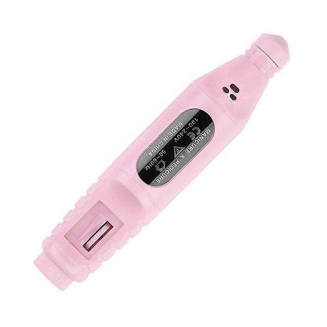 Nail Polishing Machine Nail Pen Polisher Portable Manicure Polisher USB Nail Art Tool (Pink)