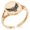 Rose Gold, variant on Stainless Steel Day of the Dead Winged Skull Minimalist Oval Top Polished Statement Signet Ring