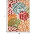 thumbnail image 3 of Nourison Home Aloha Indoor/Outdoor Green 5'3" x 7'5" Area Rug, Tropical, Botanical, Easy Clean, Non Shedding, Bed Room, Living Room, Dining Room, Deck, Backyard, Patio (5x7), 3 of 10