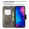 thumbnail image 4 of Dteck Case For Redmi Note 7 Elegant Embossed Butterfly Cash Slots Bookstyle Wallet PU Leather Durable Magnetic Closure Flip Kickstand Shockproof Compatible Xiaomi Redmi Note 7 , Gray, 4 of 7