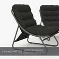 thumbnail image 3 of Grand Patio 4 Pieces Patio Conversation Set with Thick Mesh Sling Cushion and Coffee Table, Charcoal Grey, 3 of 9
