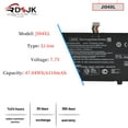 thumbnail image 5 of New JI04XL 7.7V 47.04Wh Laptop Battery Compatible with Hp Elite X2 1012 G2 G2-1LV76EA Series Notebook J104XL HSTNN-UB7E HSN-I07C 901307-541 901247-855 JI04047XL 6110mAh 4-Cell, 5 of 7
