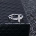 thumbnail image 4 of High Polished CZ Cross Band Womens White Gold Filled Church Party Ring Size 6-10, 4 of 5