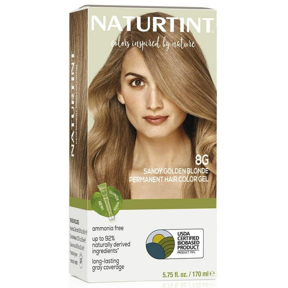 Naturtint 8G Sandy Golden Blonde Permanent Hair Color, 1 Pack (Packaging May Vary)