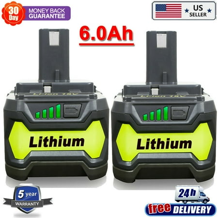 

For RYOBI P108 18V One+ Plus High Capacity Lithium 2x 6.0Ah Batteries + 1x Charger