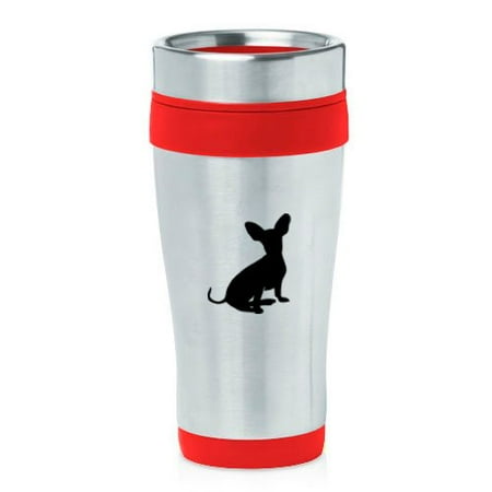 

16 oz Insulated Stainless Steel Travel Mug Chiweenie (Red)