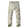 thumbnail image 4 of Birdeem Mens Solid Multi-Pocket Washed Overalls Outdoor Casual Pants Trousers, 4 of 12