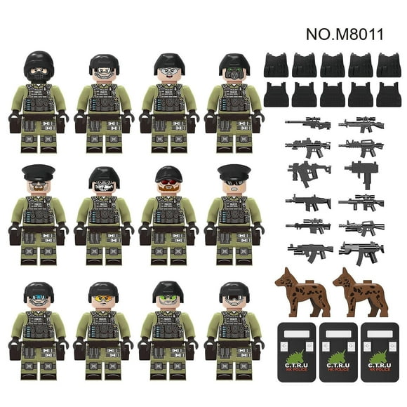 Anti-terrorist squad city police mini particle toy building blocks