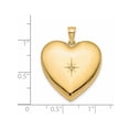 thumbnail image 3 of Auriga 14K Yellow Gold 24mm with Diamond Star Heart Locket Pendant (L-30.5mm, W-23.8mm) for Women, 3 of 6