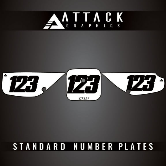 Attack Graphics Number Plate Backgrounds for Honda XR100R 1999