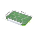 thumbnail image 2 of Caja de señuelos de pesca impermeable Uxcell, organizador de almacenamiento de accesorios de pesca de plástico verde, 2 of 5